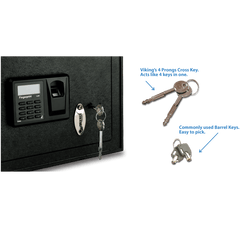 Viking VS-12BL Biometric Wall Mounted Safe